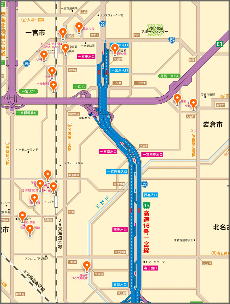 16号一宮線 | NEXASナビ | 一般財団法人 名古屋高速道路協会